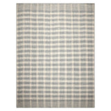 LoomBloom Plaid  Multi Sizes Ivory Hand Woven Flatweave Modern Wool Oriental Area Rug