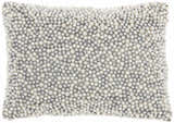 Mina Victory Sofia Fully Beaded Pearls Ivory/Silver Indoor Throw Pillow