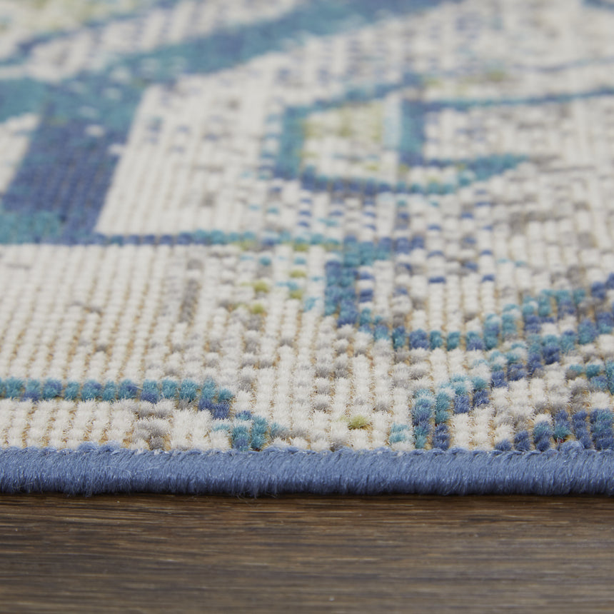 Feizy Foster Transitional Oriental - Blue/Green/Ivory Area Rug - Clearance