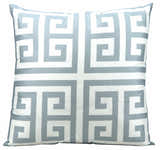 Mina Victory Outdoor Pillows Greek Key Poly Outdr Grey Throw Pillow - Clearance