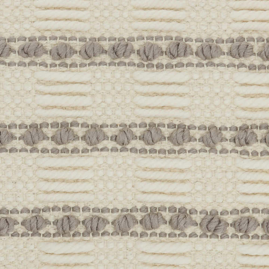 Mina Victory Lifestyle Woven Lines And Dots Lt Grey Indoor Throw Pillow