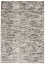 Close-up of the Michael Amini MA90 Uptown Grey Ivory rug, featuring a modern, abstract striped pattern.