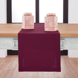 Cotton Linen Hemstitch Table Runner