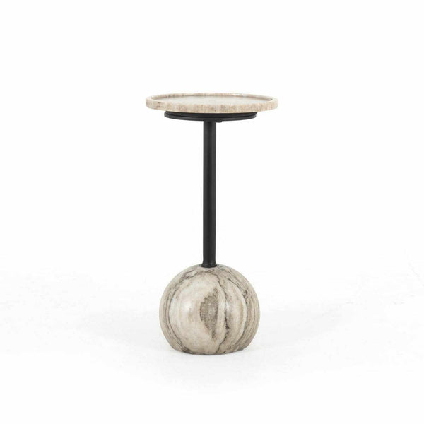 Four Hands Viola Accent Table - Antique White Marble