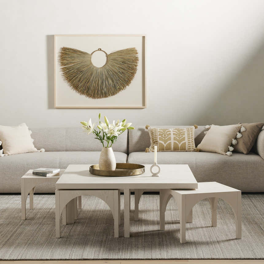 Four Hands Amara Coffee Table - Off White Oak