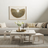 Four Hands Amara Coffee Table - Off White Oak