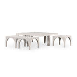 Four Hands Amara Coffee Table - Off White Oak