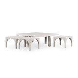 Four Hands Amara Coffee Table - Off White Oak