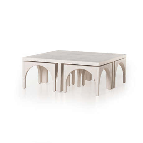 Four Hands Amara Coffee Table - Off White Oak