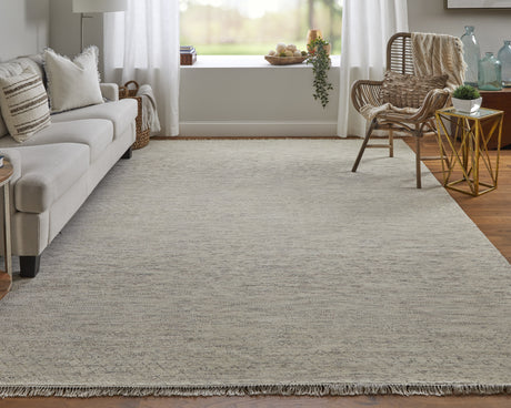 Feizy Branson Transitional Solid - Ivory/Pink/Gray Area Rug - Clearance