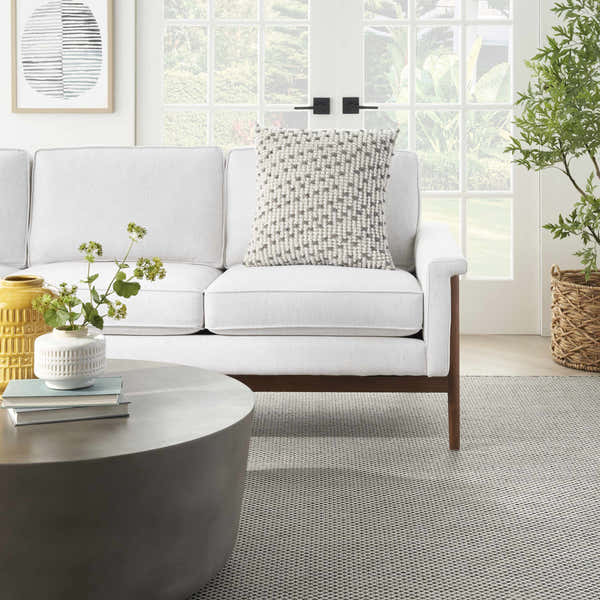 Mina Victory Outdoor Pillows Loop Dots Grey Throw Pillow - Clearance