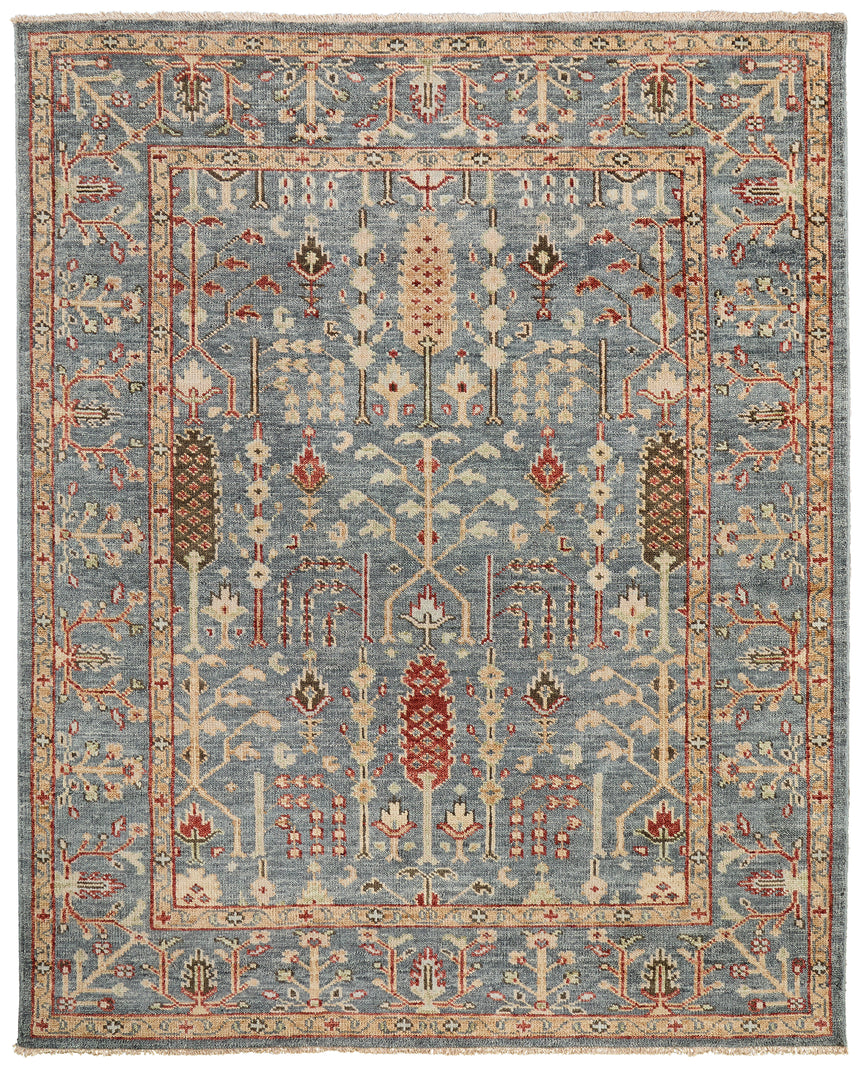 Feizy Carrington Traditional Oriental - Blue/Red/Gold Area Rug