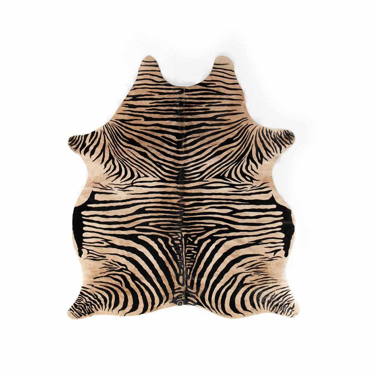 Four Hands Zebra Printed Hide Rug - Zebra Hair on Hide