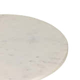 Four Hands Neda End Table - Polished White Marble