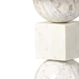 Four Hands Neda End Table - Polished White Marble