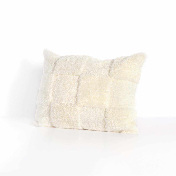 Four Hands Patchwork Shearling Lumbar Pillow