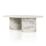 Four Hands Oranda Coffee Table - Polished White Marble w/ Sealant