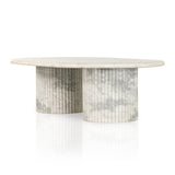 Four Hands Oranda Coffee Table - Polished White Marble w/ Sealant