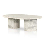 Four Hands Oranda Coffee Table - Polished White Marble w/ Sealant