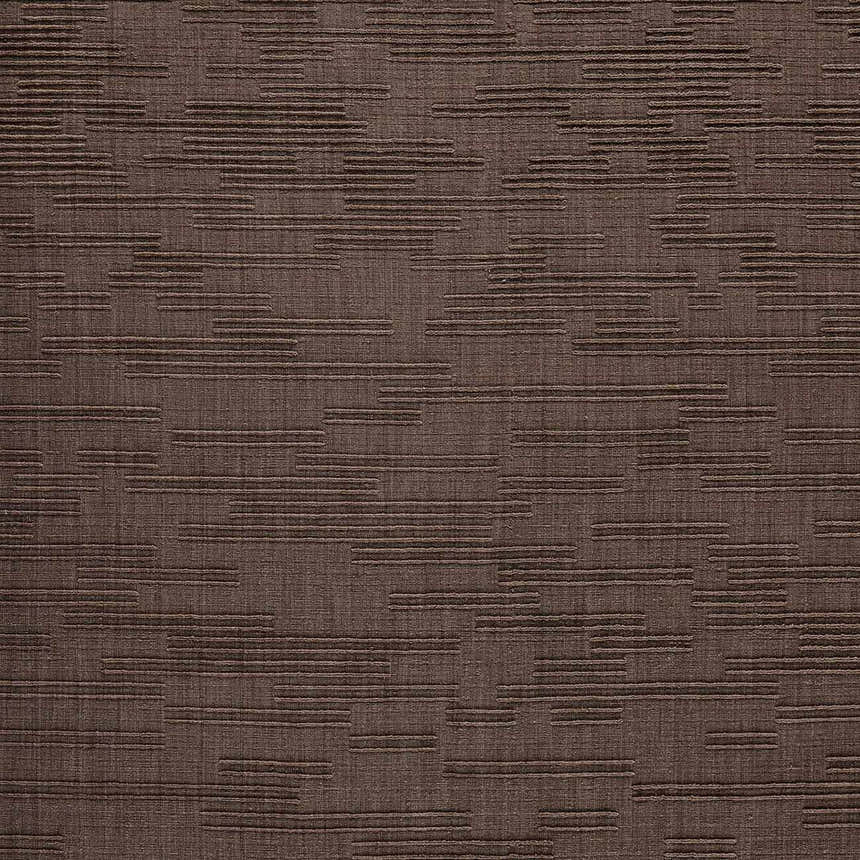 Close-up of the Four Hands Geist Rug - Akara Taupe showing its textured, solid and striped pattern in taupe wool. Texture