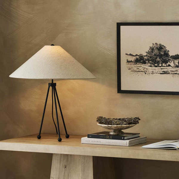 Four Hands White Asher Table Lamp