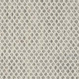 Close-up of the Nourison Courtyard Ivory Silver rug, showing its textured weave and geometric pattern in neutral tones.