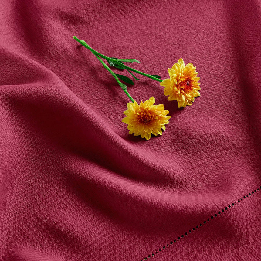 Classic Hemstitch Table Throw