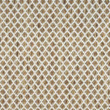 Close-up of the Nourison Courtyard Jute Ivory rug. Features a woven texture with a chestnut and ivory geometric pattern.
