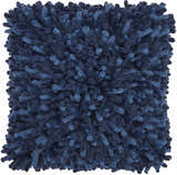 Mina Victory Sofia Velvet Sponge Finger Navy Indoor Throw Pillow