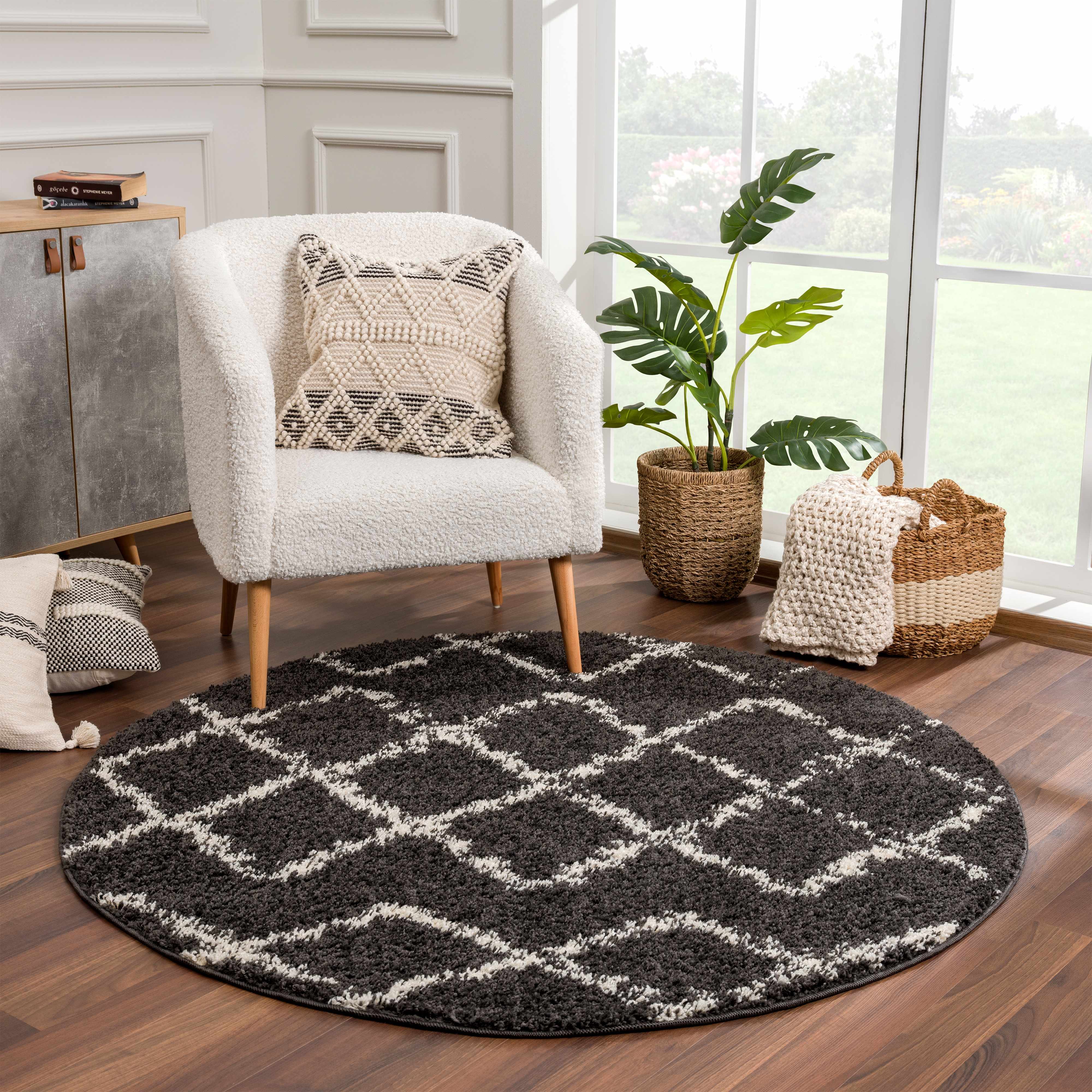 Wallagrass Black Moroccan Shag Rug - Clearance – Boutique Rugs