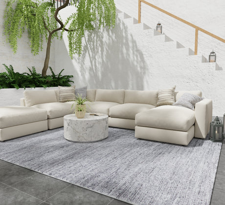 Feizy Finley Modern Solid - Gray/Ivory Area Rug