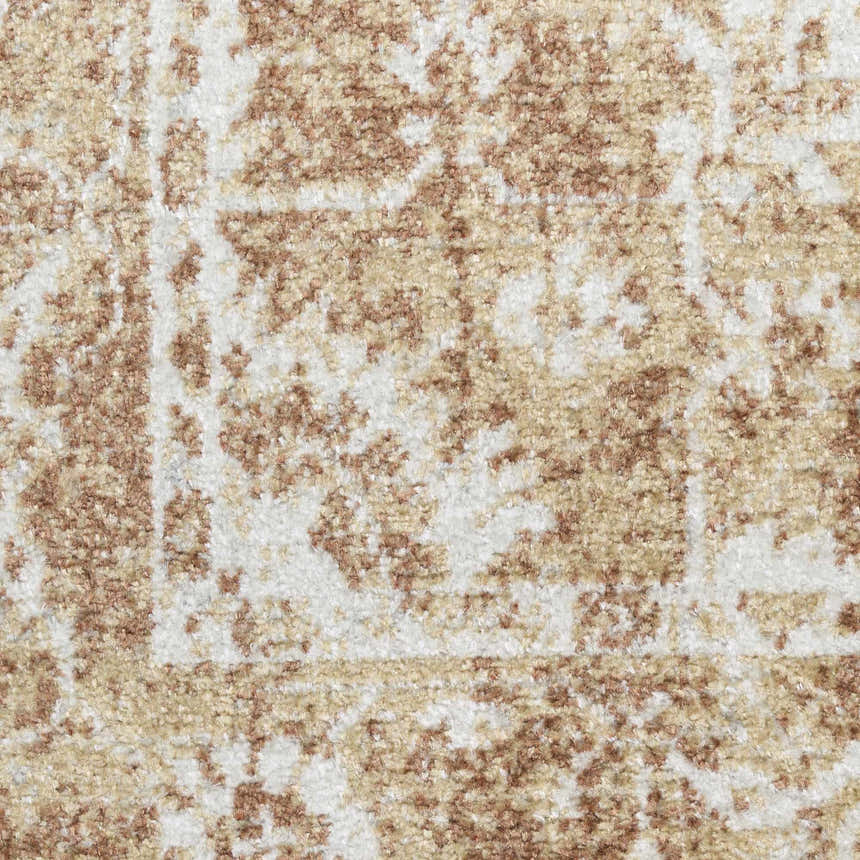 Close-up of the Nourison Astra Rust Vintage Rug showing the texture and pattern.