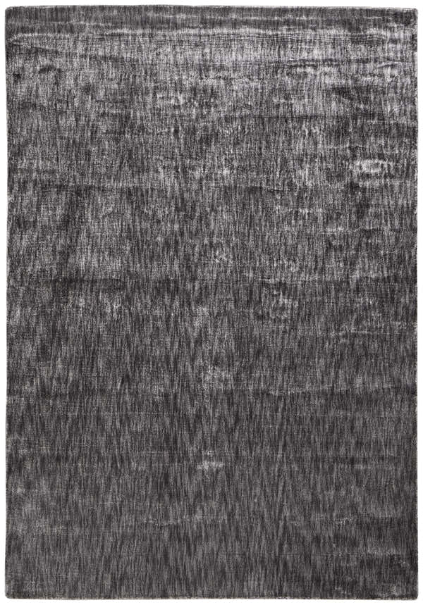 Close-up of Feizy Marlowe Modern Chevron rug in gray and taupe. Hand-woven viscose and cotton with a subtle chevron pattern. Design-Rectangle