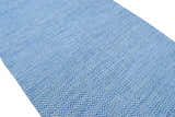 Blue Chevron Pattern Dhurrie Wool Area Rug