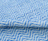 Blue Chevron Pattern Dhurrie Wool Area Rug
