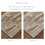 Feizy Parker Transitional Abstract - Tan/Ivory/Brown Area Rug