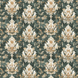 Gilded Teal Heritage Damask