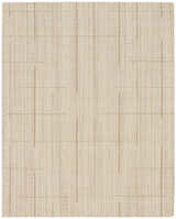 Close-up of Calvin Klein CK041 Architectura Natural Farmhouse rug. Brick red wool rug with a subtle, linear pattern. Handmade texture.