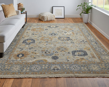 Feizy Corbitt Traditional Oriental - Blue/Brown/Gray Area Rug