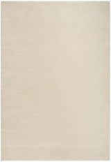 Close-up of the DKNY Atlantic Avenue beige rug. High pile texture with a subtle, modern pattern.