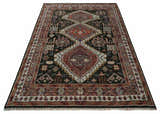 Hand Knotted Rust, Ivory and Black Traditional Antique Multi Size Wool Area Rug
