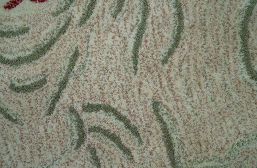 Hand Tufted Beige Animal Tiger 2x3 Wool Area Rug