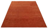 Custom Made Solid Plane Rust Woolen Hand Tufted Multi Size wool Rug