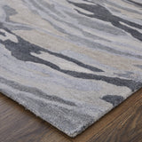 Feizy Dryden Transitional Abstract - Blue/Gray/Taupe Area Rug