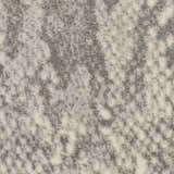 Close-up of the high-pile Nourison Solace Ivory/Grey rug, showing its soft texture and abstract, modern pattern.