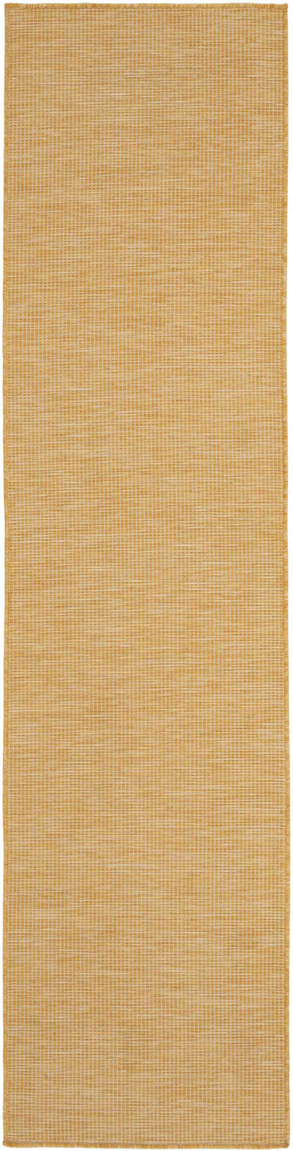 Close-up of the Nourison Positano Yellow Modern Area Rug, showing its woven texture and subtle grid pattern.