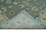 Hand knotted Gray and Beige Traditional Oushak Wool Area Rug