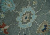Hand knotted Gray and Beige Traditional Oushak Wool Area Rug