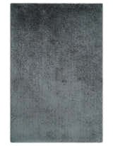 Ready To Ship Hand Woven High Pile Shag Charcoal Soft Viscose Rug