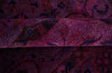 Overdyed Pink Traditional Floral Design Hand Tufted  Wool Area Rug